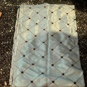 Blue Drapery Panels and Valance